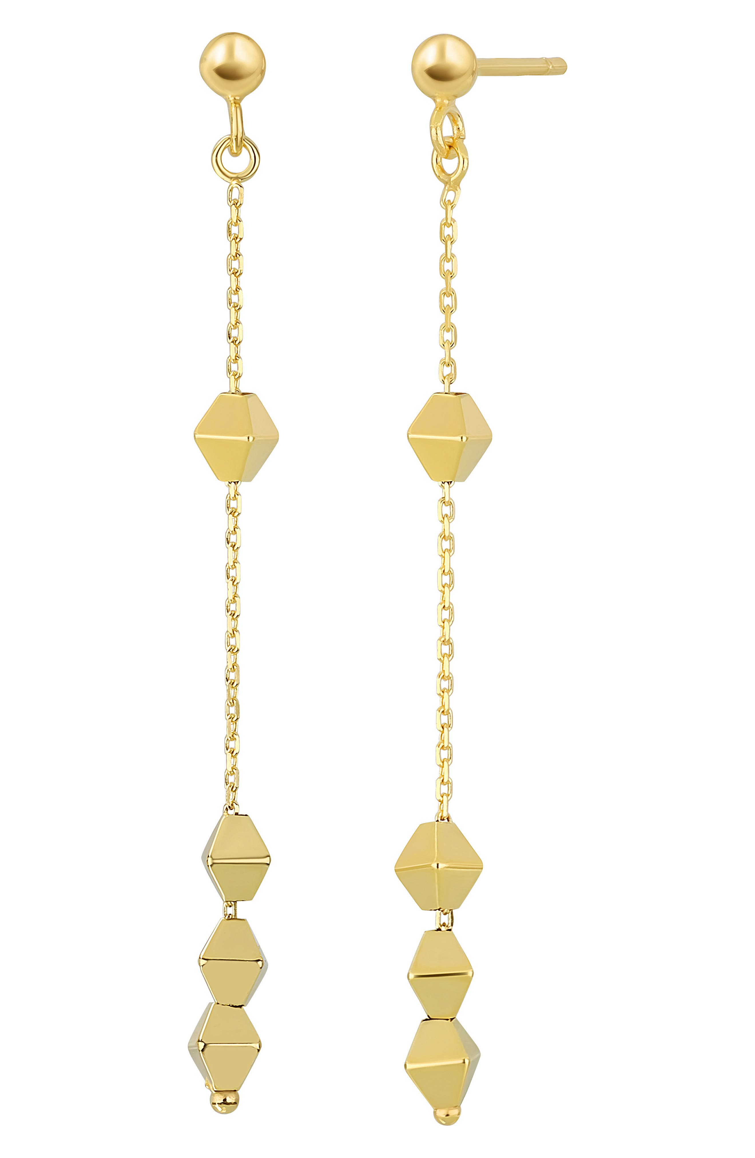 Bony Levy 14K Gold Prism Chain Drop Earrings