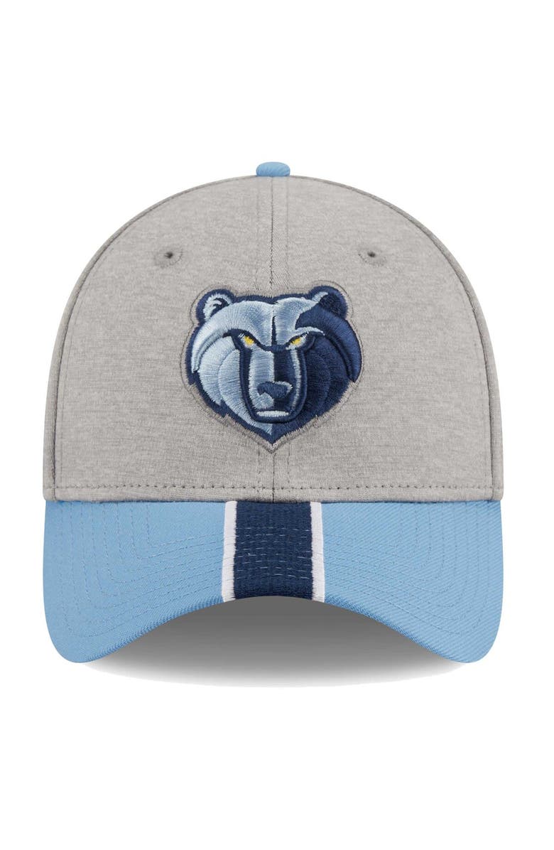 New Era Men's New Era Gray/Light Blue Memphis Grizzlies Striped 39THIRTY Flex Hat, Alternate, color, 