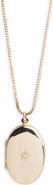 ARGENTO VIVO Oval Crystal Star Locket Necklace