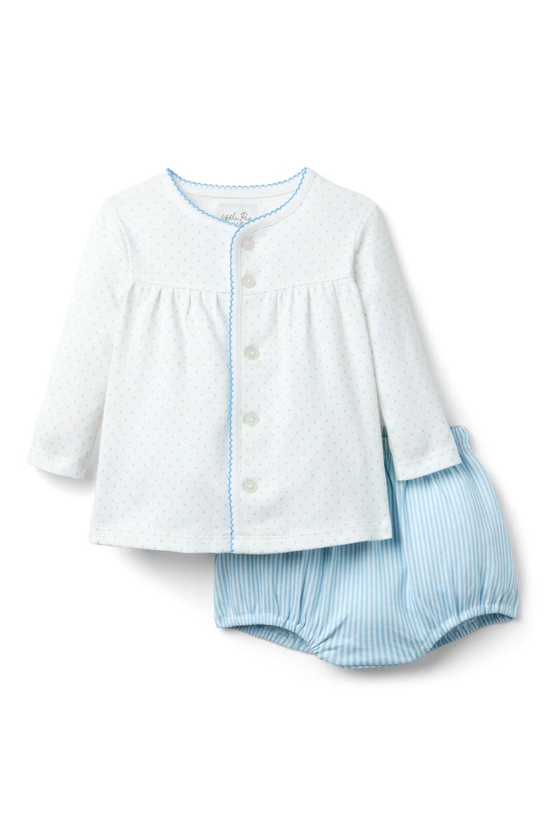 Little Paper Kids Remy Diaper Set, Main, color, Sky Gingham