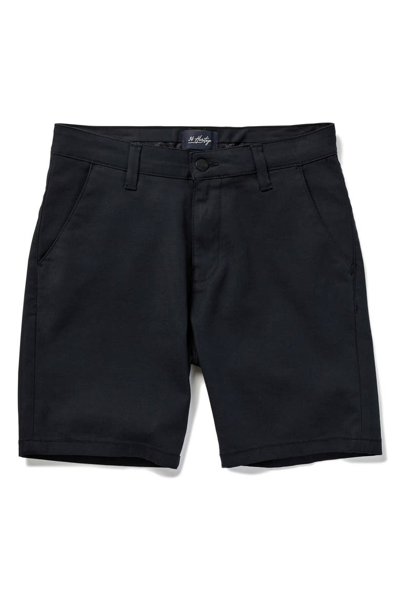 34 Heritage Arizona Stretch Cotton Blend Chino Shorts, Alternate, color, Black High Flyer