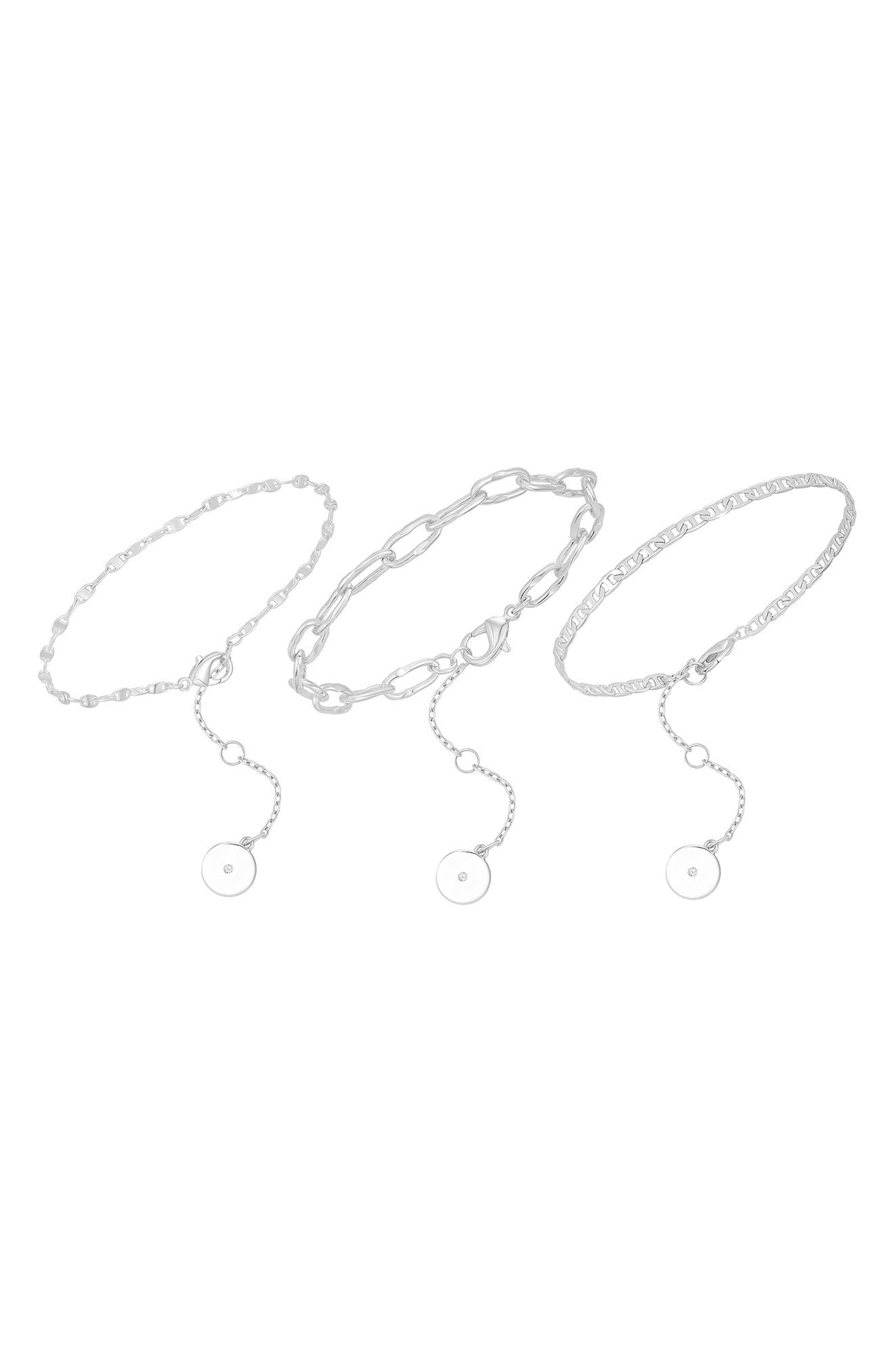 Vince Camuto Set of 3 Chain Bracelets