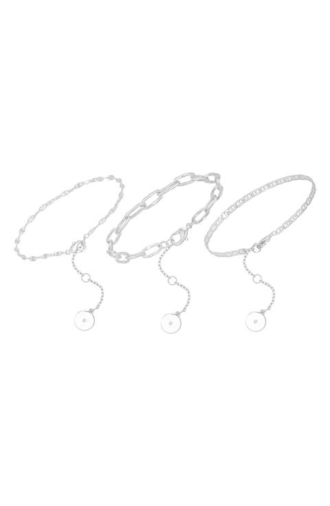 Set of 3 Chain Bracelets
