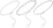 Vince Camuto Set of 3 Chain Bracelets