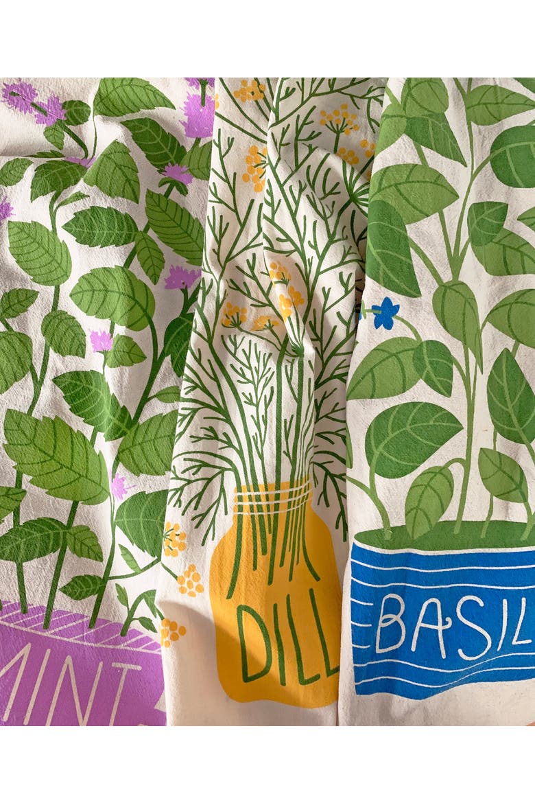 Fresh Herbs - Dish Towel Set of 3, Alternate, color, Green