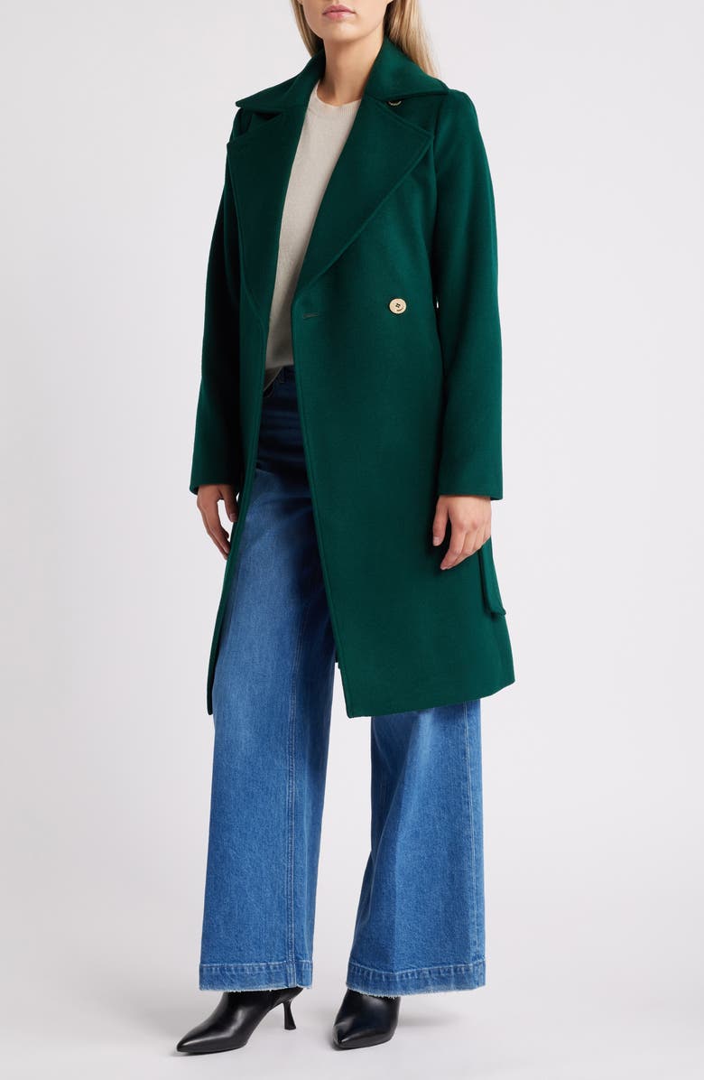 MICHAEL Michael Kors Wool Blend Wrap Coat, Alternate, color, 