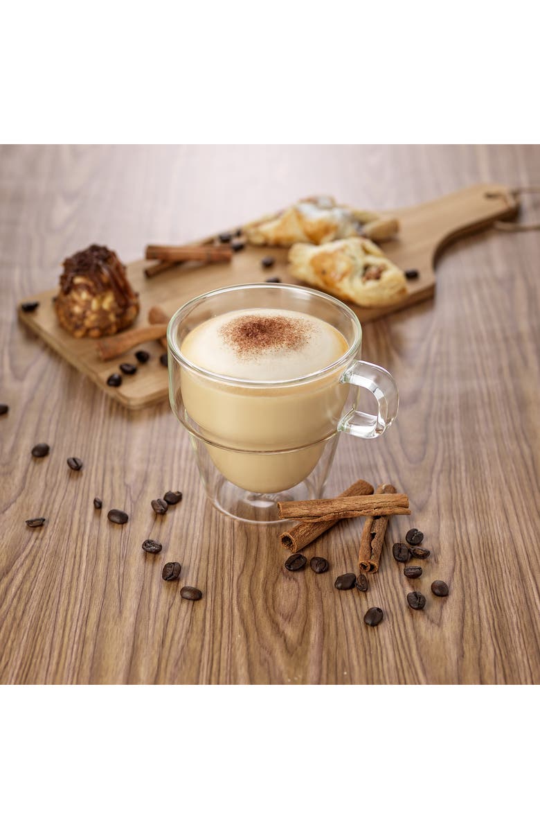 JoyJolt Stoiva Stackable Double Wall Espresso Cup - Set of 4, Alternate, color, Clear