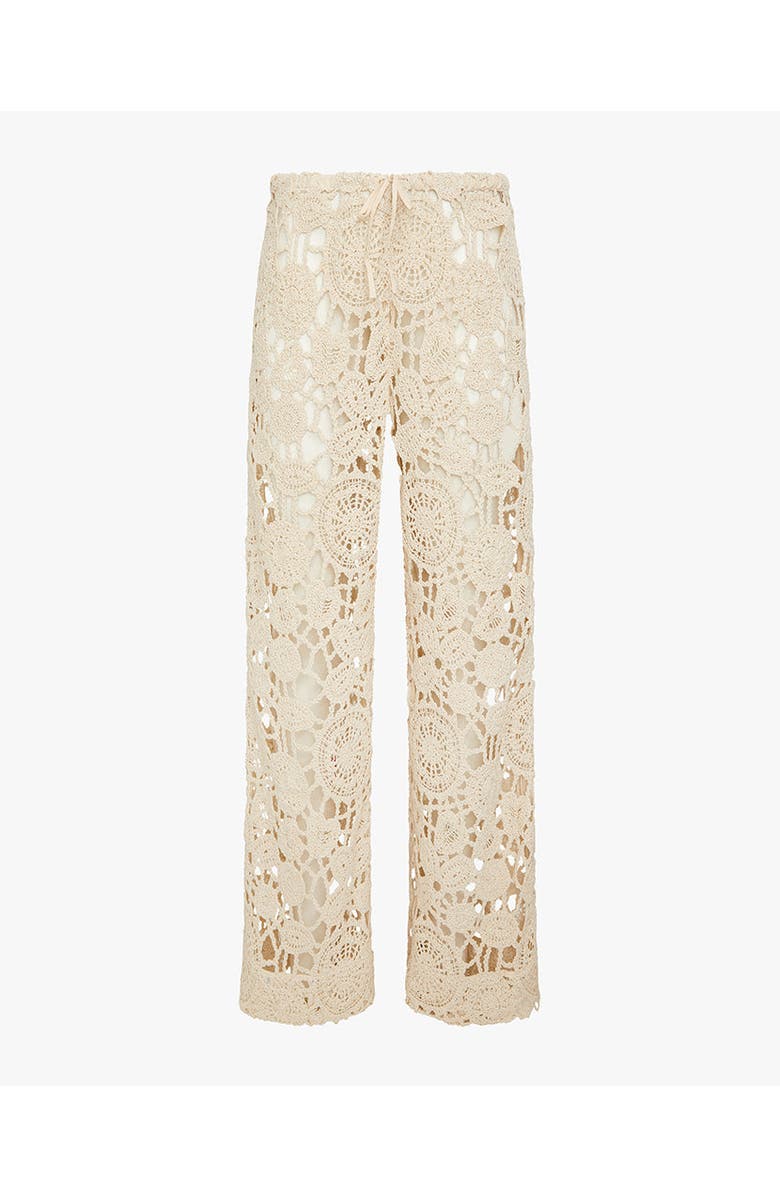 WeWoreWhat Pull On Crochet Pant, Alternate, color, Ivory