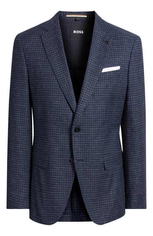 Hugo Boss Boss Hutson Textured Sport Coat In Dark Blue