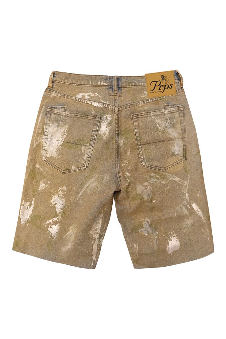 Logan Denim Shorts, Alternate, color, BEIGE