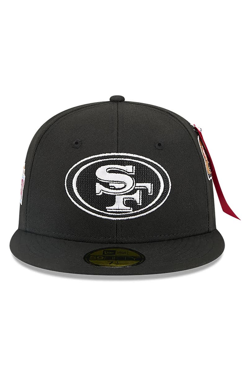 New Era x Alpha Industries Men's New Era x Alpha Industries Black San Francisco 49ers 59FIFTY Fitted Hat, Alternate, color, Black