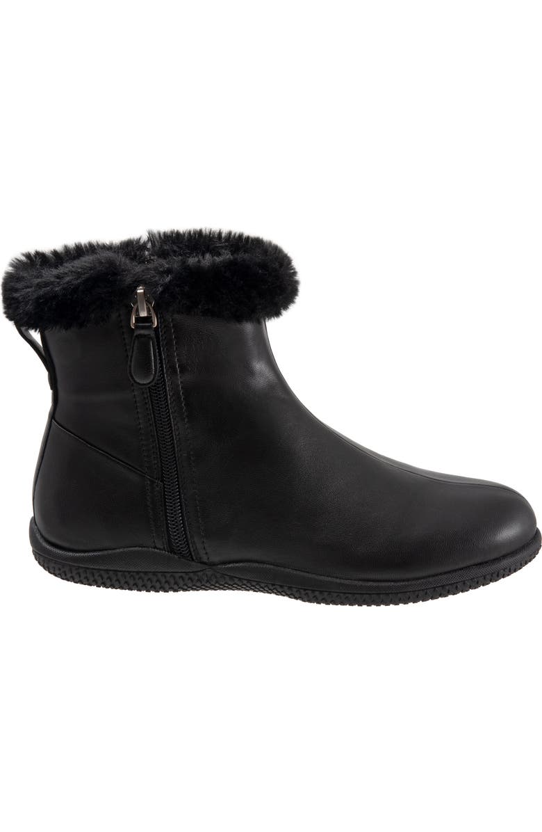 SoftWalk<sup>®</sup> Helena Faux Fur Bootie, Alternate, color, Black Leather