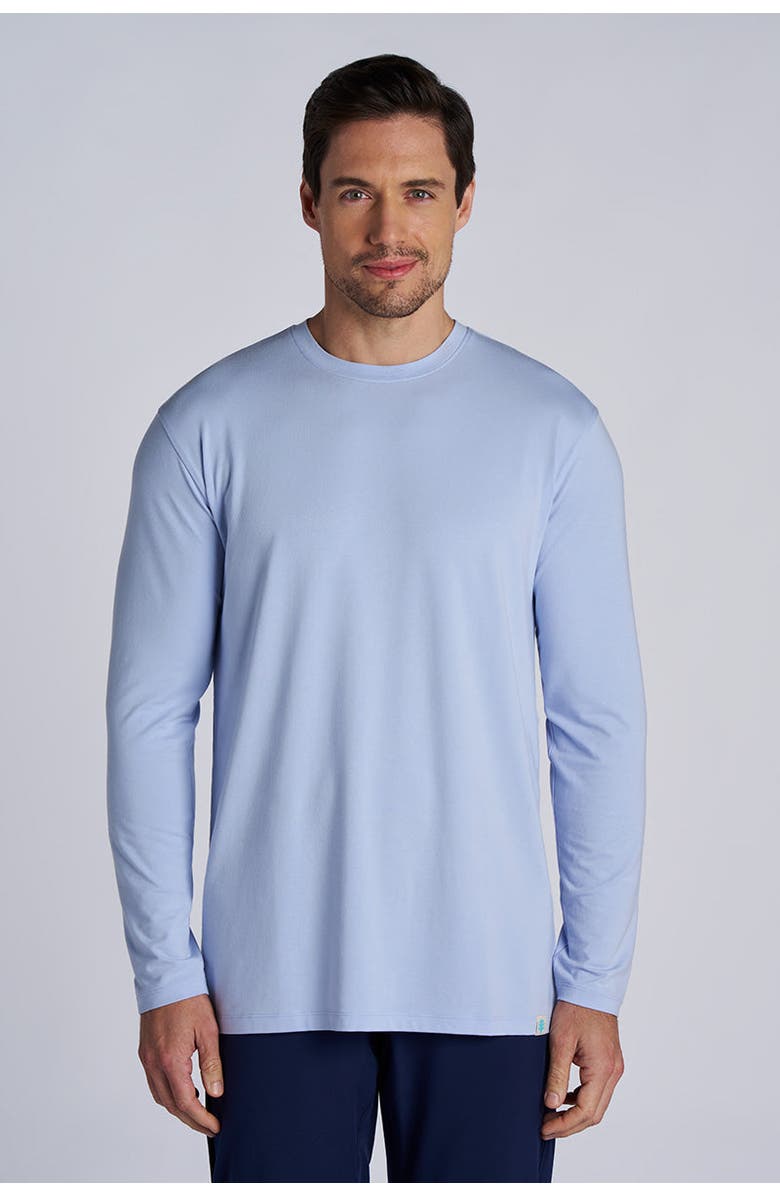 Coolibar Men's Long Sleeve T-Shirt - UPF 50+ Sun Protection - Morada, Alternate, color, Periwinkle Purple