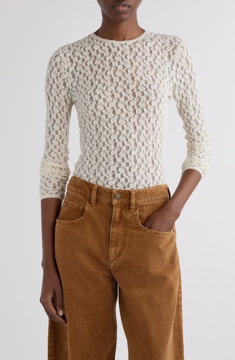 Gaelle Stretch Lace Top