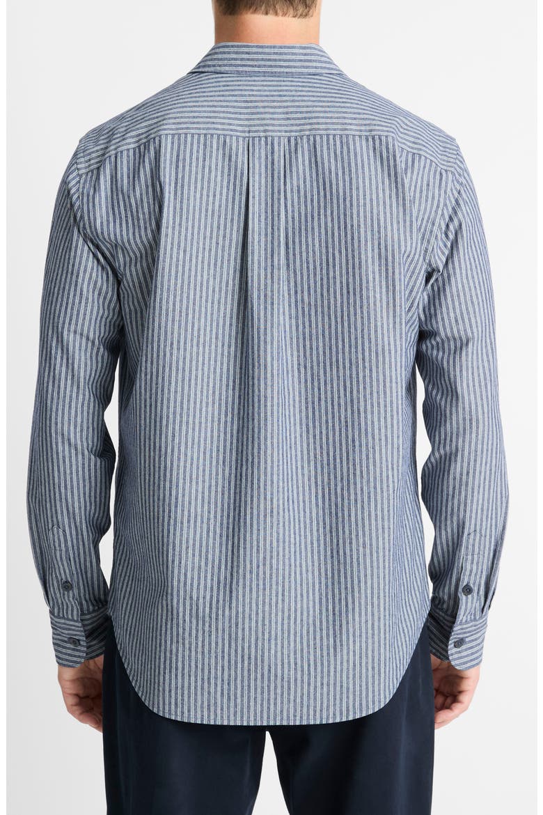 Railroad Stripe Button-Up Shirt, Alternate, color, WASHED WATERFALL/ DEE