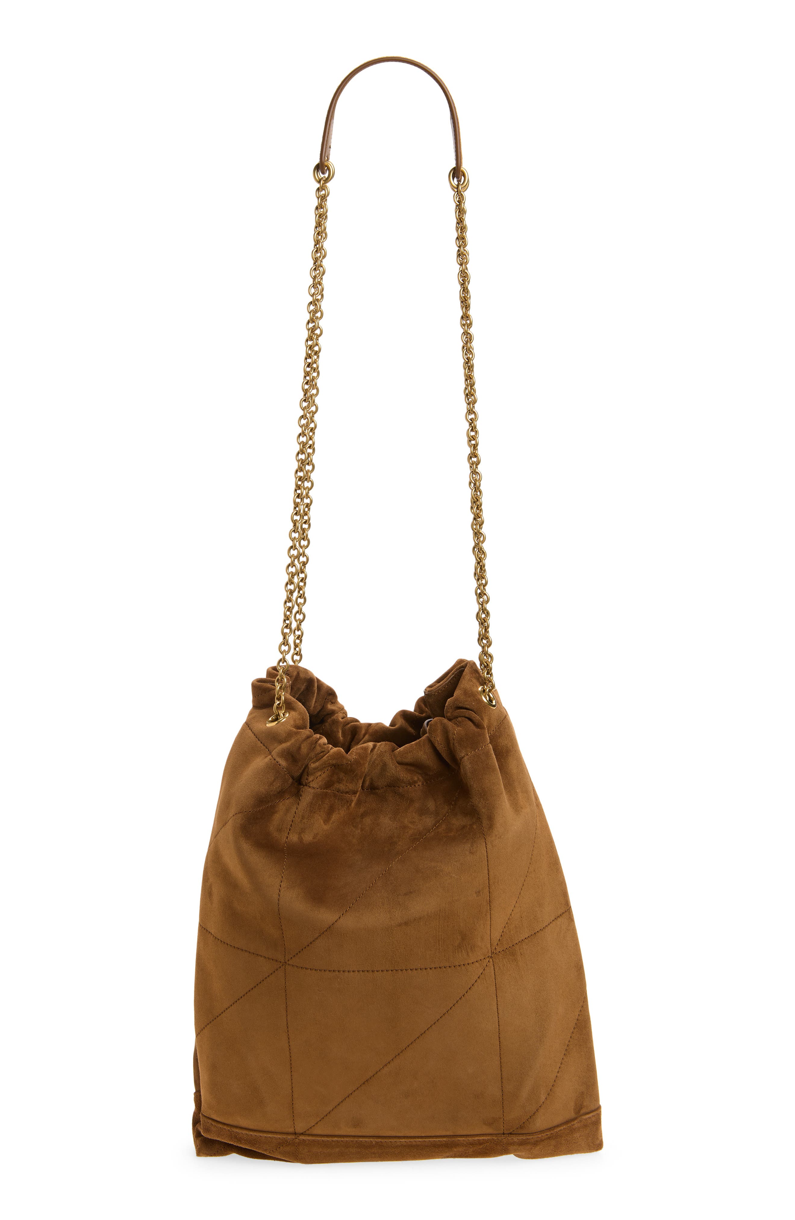Jamie Suede Pouch Bag, Alternate, color, CARAMEL COGNAC