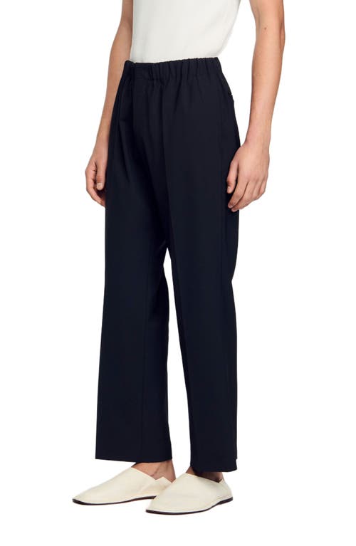 Sandro Wide-leg Trousers In Black