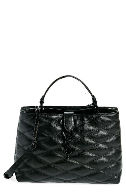 Edie Quilted Leather Top Handle Satchel