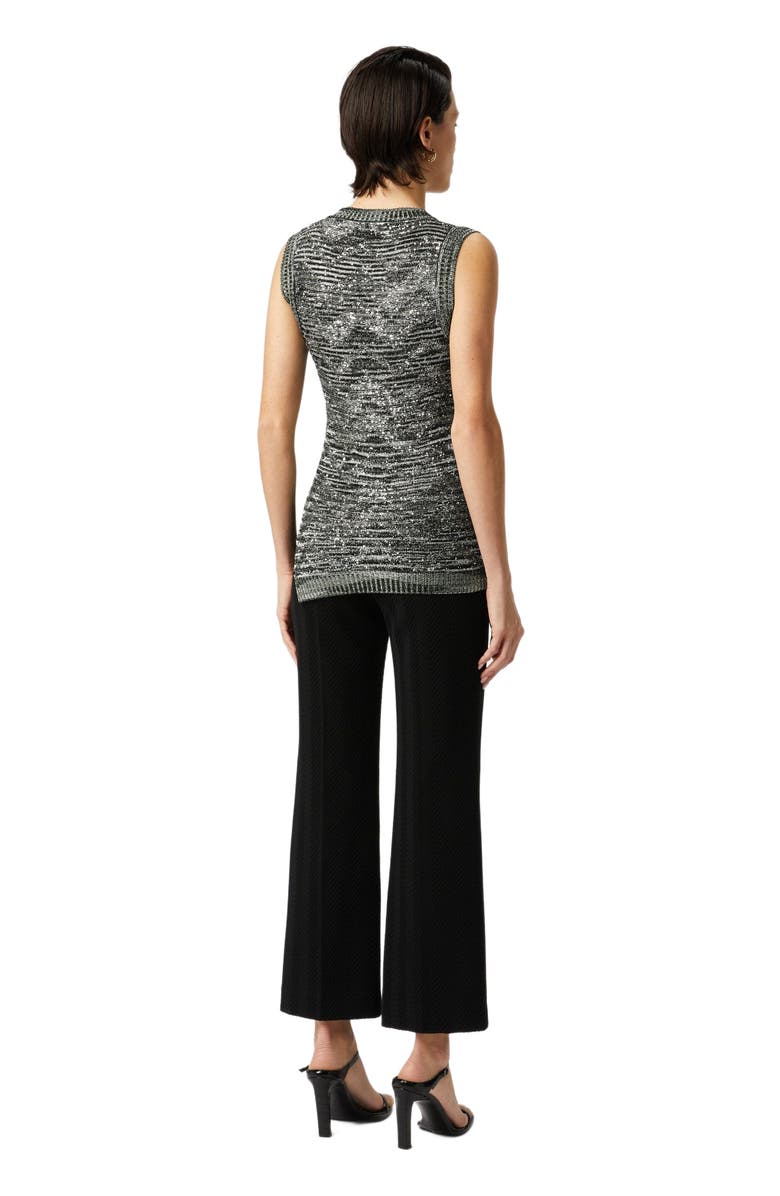 Missoni Sleeveless Top In Slub Knit With Sequins And V-neck, Alternate, color, Green
Black