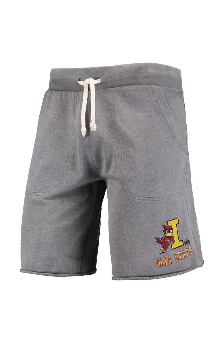 A AND A GLOBAL Men's Heathered Gray Alternative Apparel Iowa State Cyclones Victory Lounge Shorts, Alternate, color, 