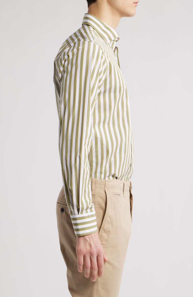 Scott Barber Bold Stripe Cotton Sateen Button-Down Shirt, Alternate, color, 