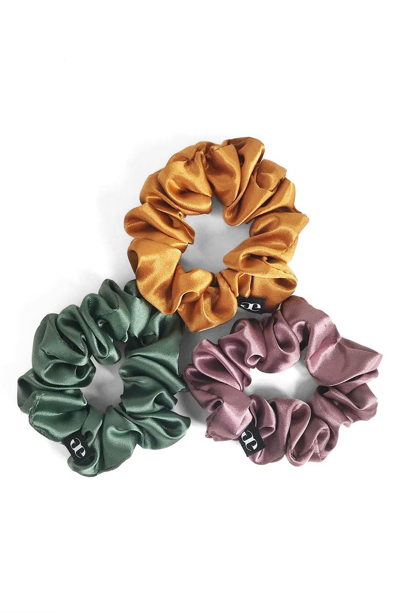 Grace Eleyae 3-Pack Satin Scrunchies, Alternate, color, 