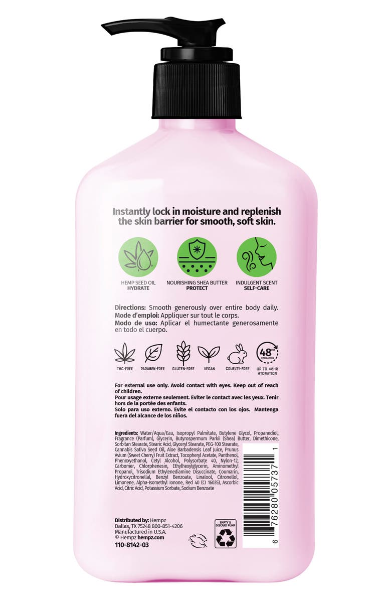 HEMPZ Dark Red Cherries Body Moisturizer, Alternate, color, 