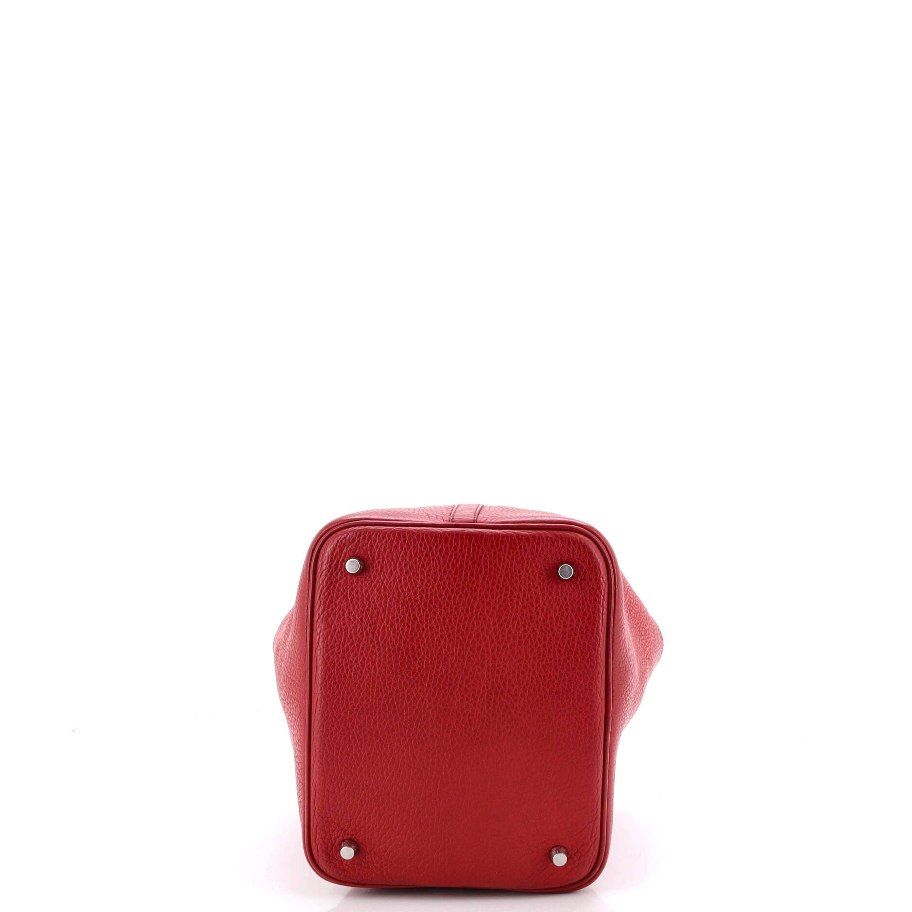 Pre-Owned Hermes Picotin Lock Bag Clemence MM, Alternate, color, Rouge Garance