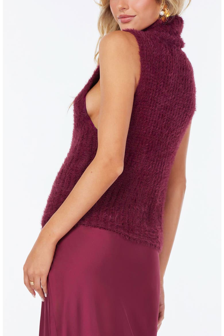 Colette Sleeveless Turtleneck, Alternate, color, Scarlette
