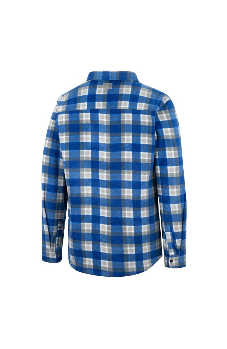 COLOSSEUM Men's Colosseum Royal/White Boise State Broncos Ellis Plaid Full-Snap Shirt Jacket, Alternate, color,