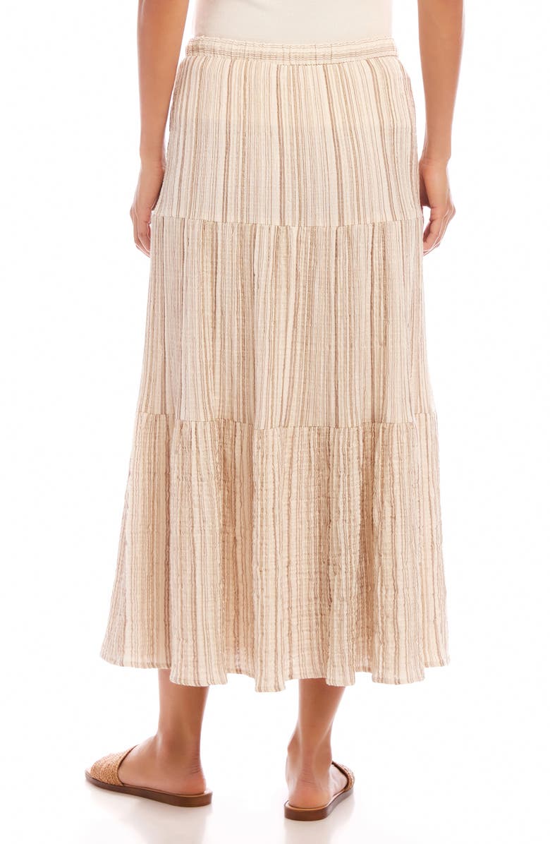 Karen Kane Stripe Textured Midi Skirt, Alternate, color, 
