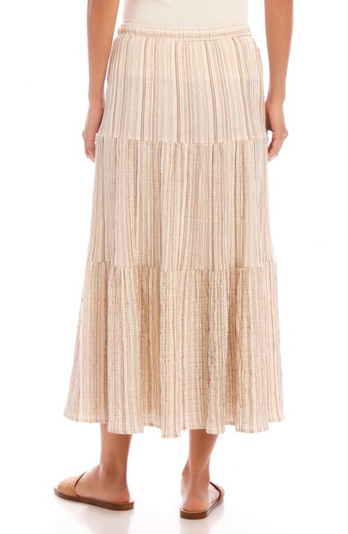 Shop Karen Kane Stripe Textured Midi Skirt