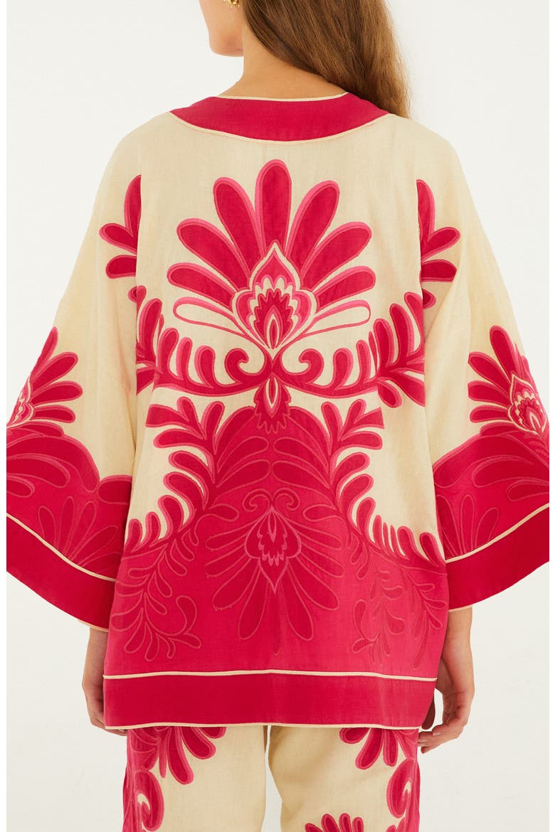 Spring Arabesc Belted Jacket, Alternate, color, SPRING ARABESC PINK