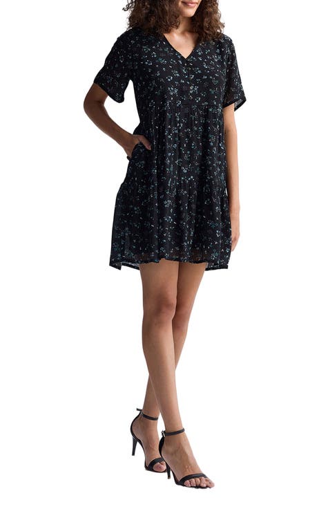 Floral Short Tiered Dress