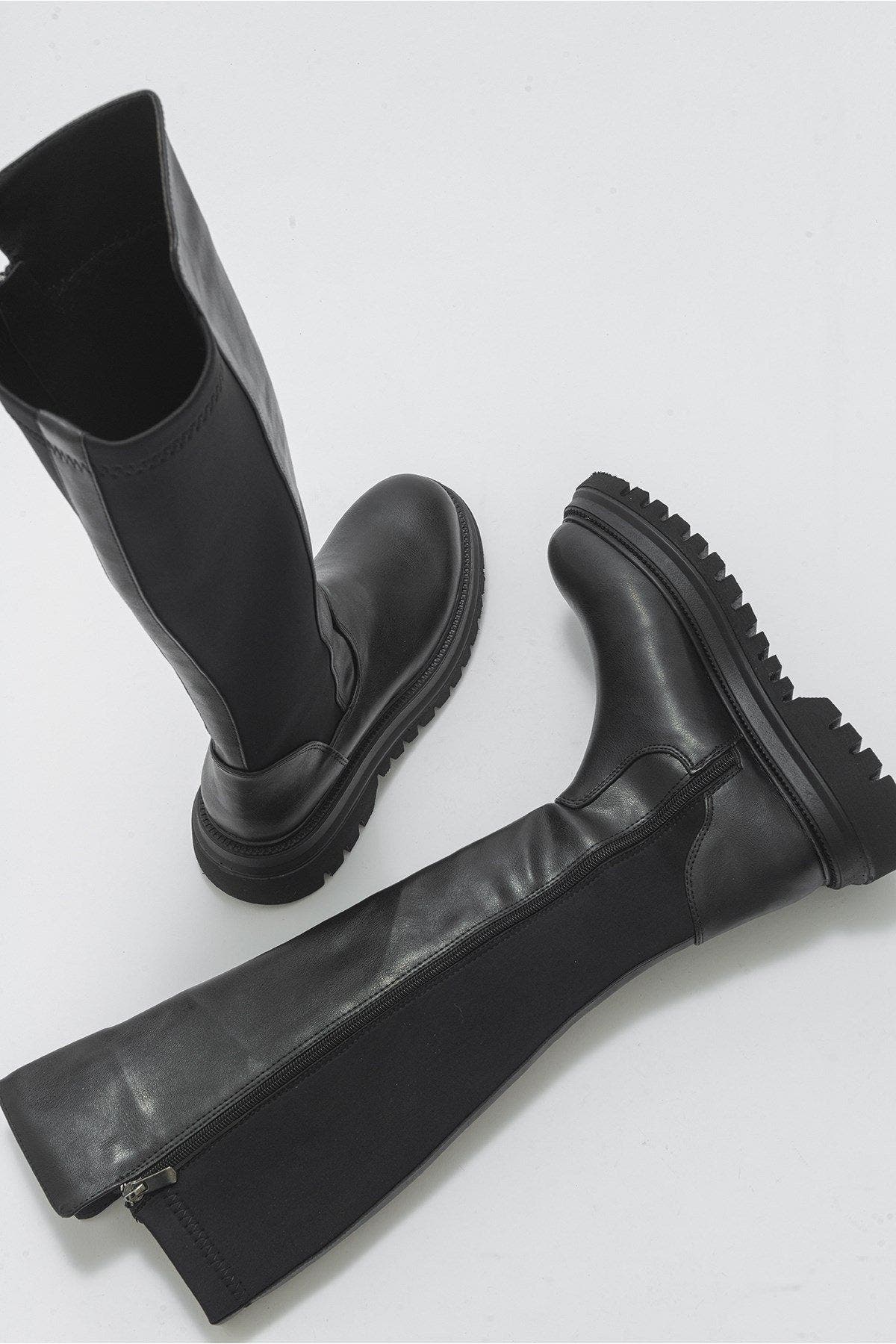 Shadow Knee High Boot, Alternate, color, Black Faux Leather