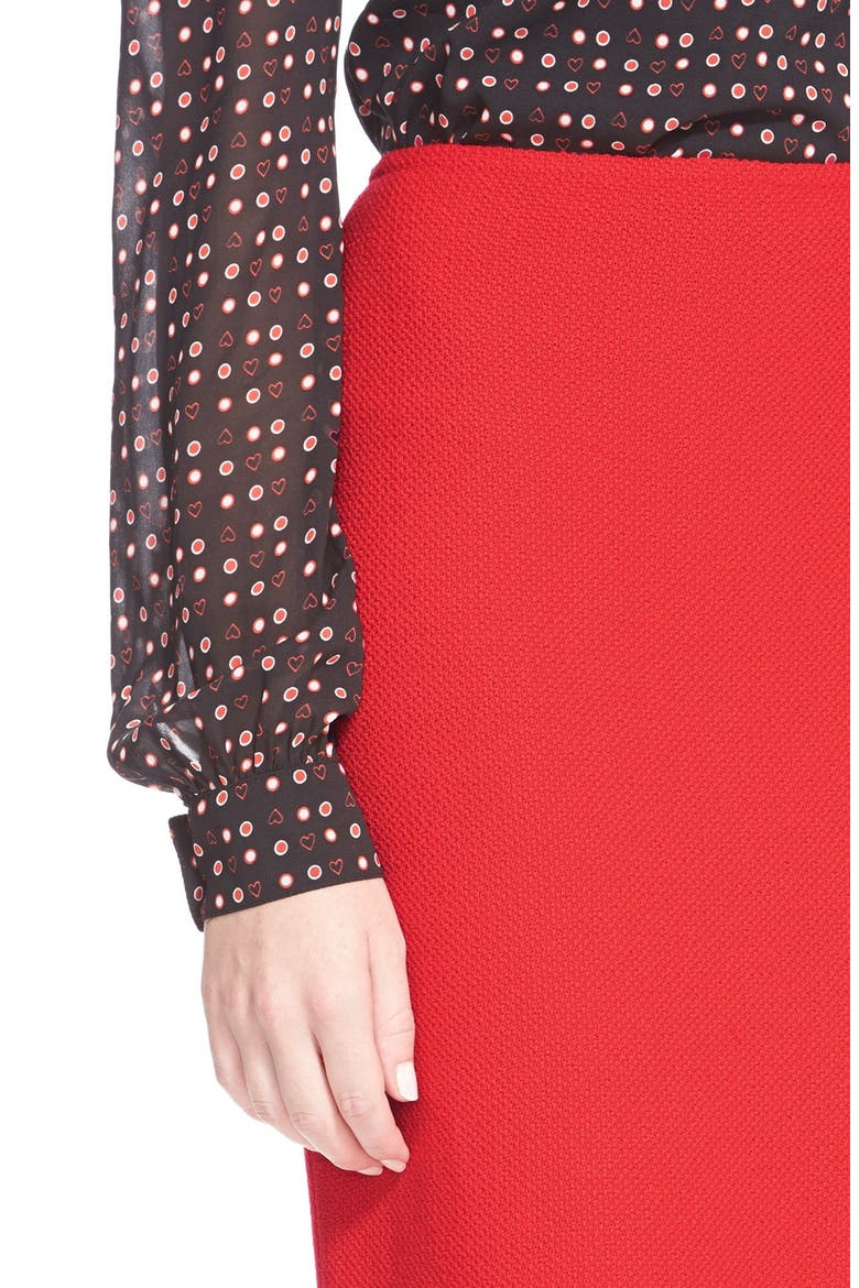 Nouveau Bouclé Knit Pencil Skirt, Alternate, color, GRANITA