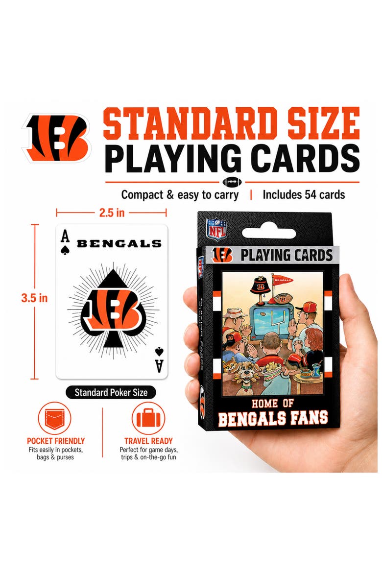 Cincinnati Bengals Fan Playing Cards, Alternate, color, Multicolor