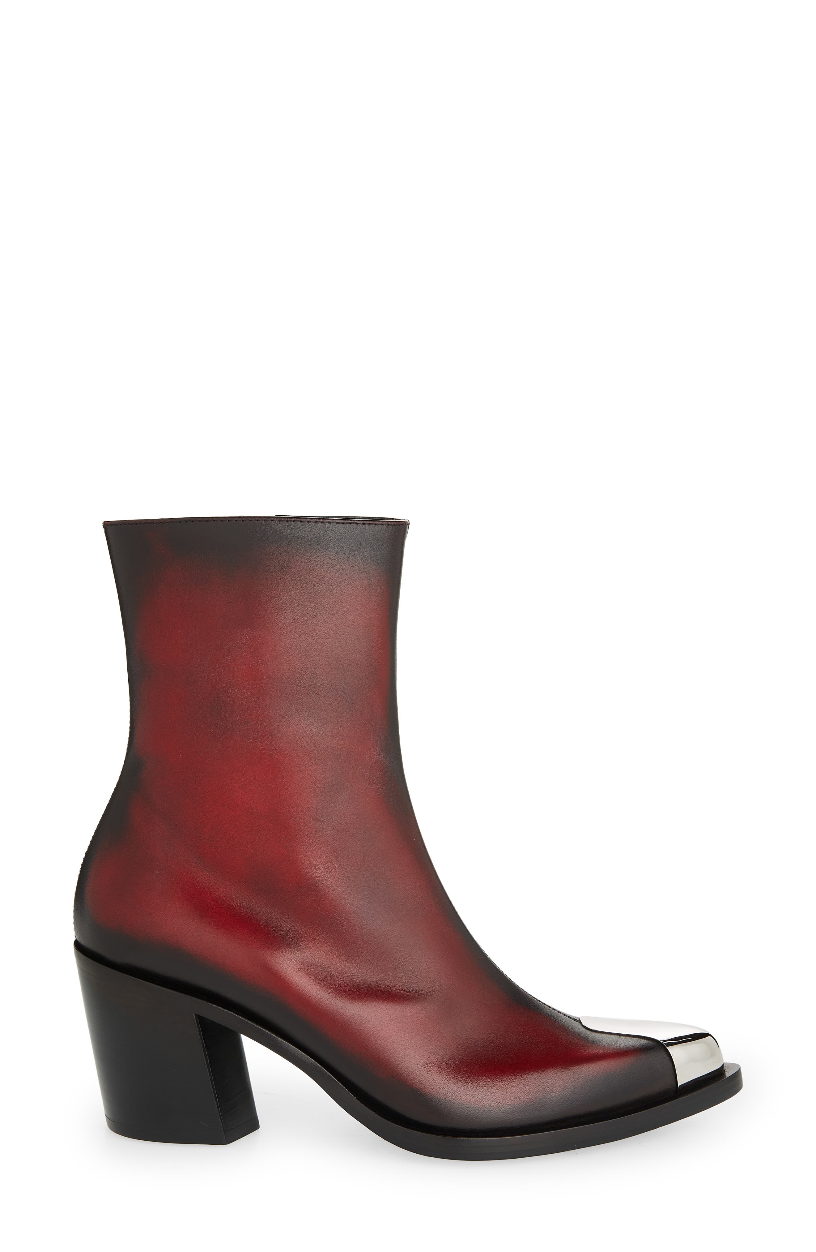 Punk Boot, Alternate, color, WELSH RED/ SILVER