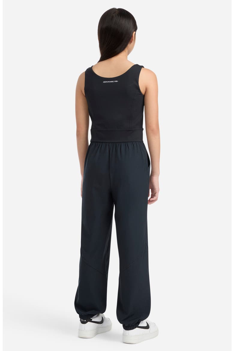 Kids' Mixed Media Tank Jumpsuit, Alternate, color, BLACK BEAUTY BEAUTIFUL BLACK