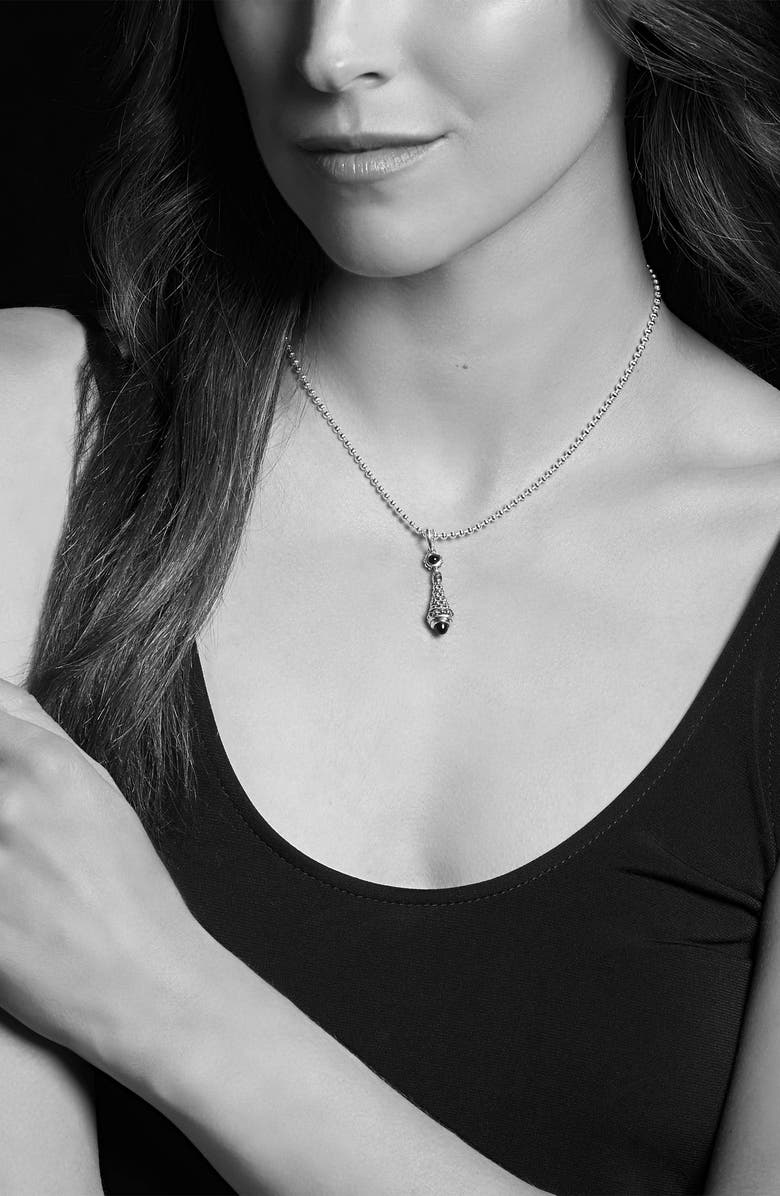 LAGOS Signature Caviar Long Pendant Necklace, Alternate, color, 