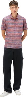 Missoni Short Sleeve Polo In Flame Jersey