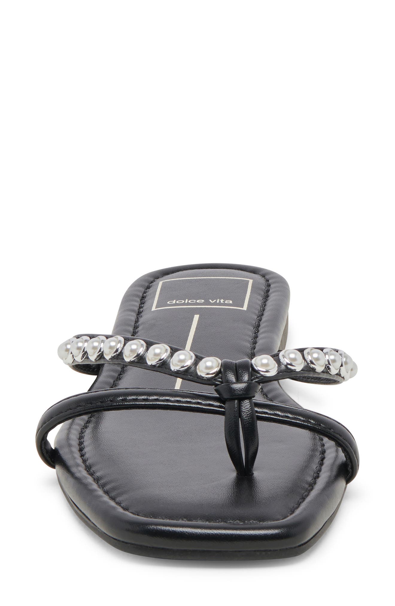 Dolce Vita Lucca Imitation Pearl Flip Flop, Alternate, color, 