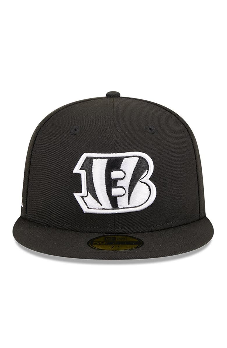 New Era Men's New Era Black Cincinnati Bengals Main Patch 59FIFTY Fitted Hat, Alternate, color, Black