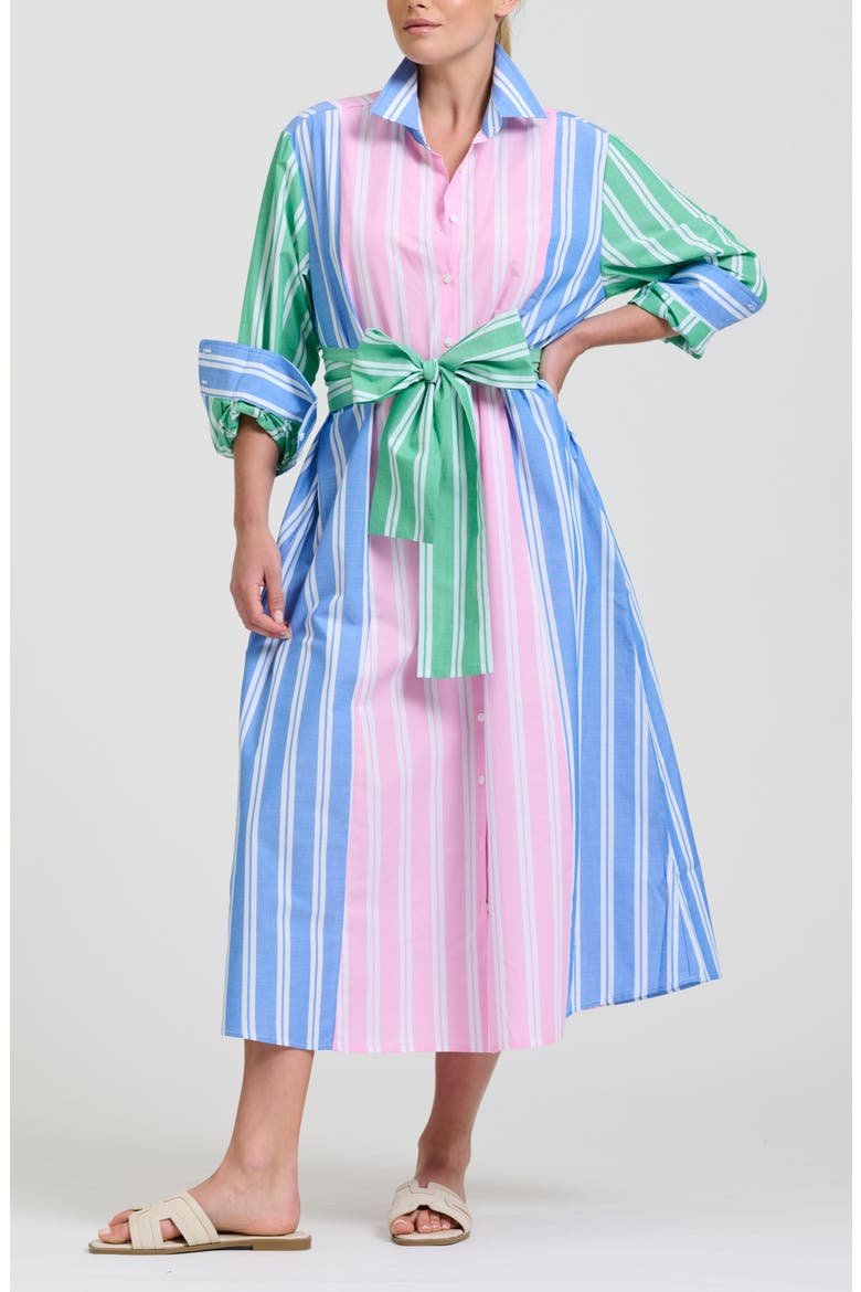Bijou Cotton Shirtdress, Alternate, color, STRIPE COMBO