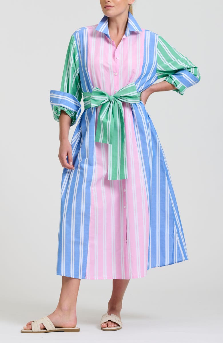 SHIRTY Bijou Cotton Shirtdress, Alternate, color, Stripe Combo