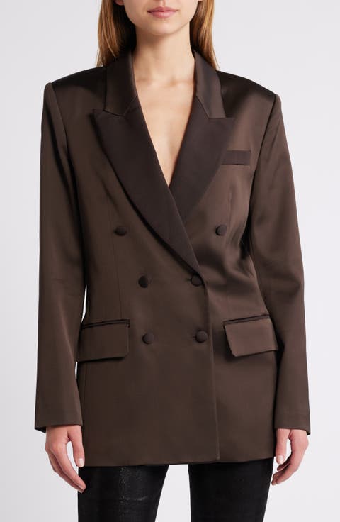 Mixed Media Double Breasted Jacket