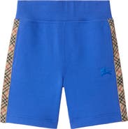 Burberry Check Trim Cotton Shorts
