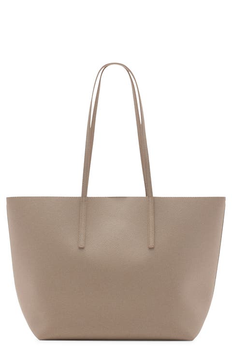 Pebble Faux Leather Shopper Bag