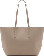 MANGO Pebble Faux Leather Shopper Bag