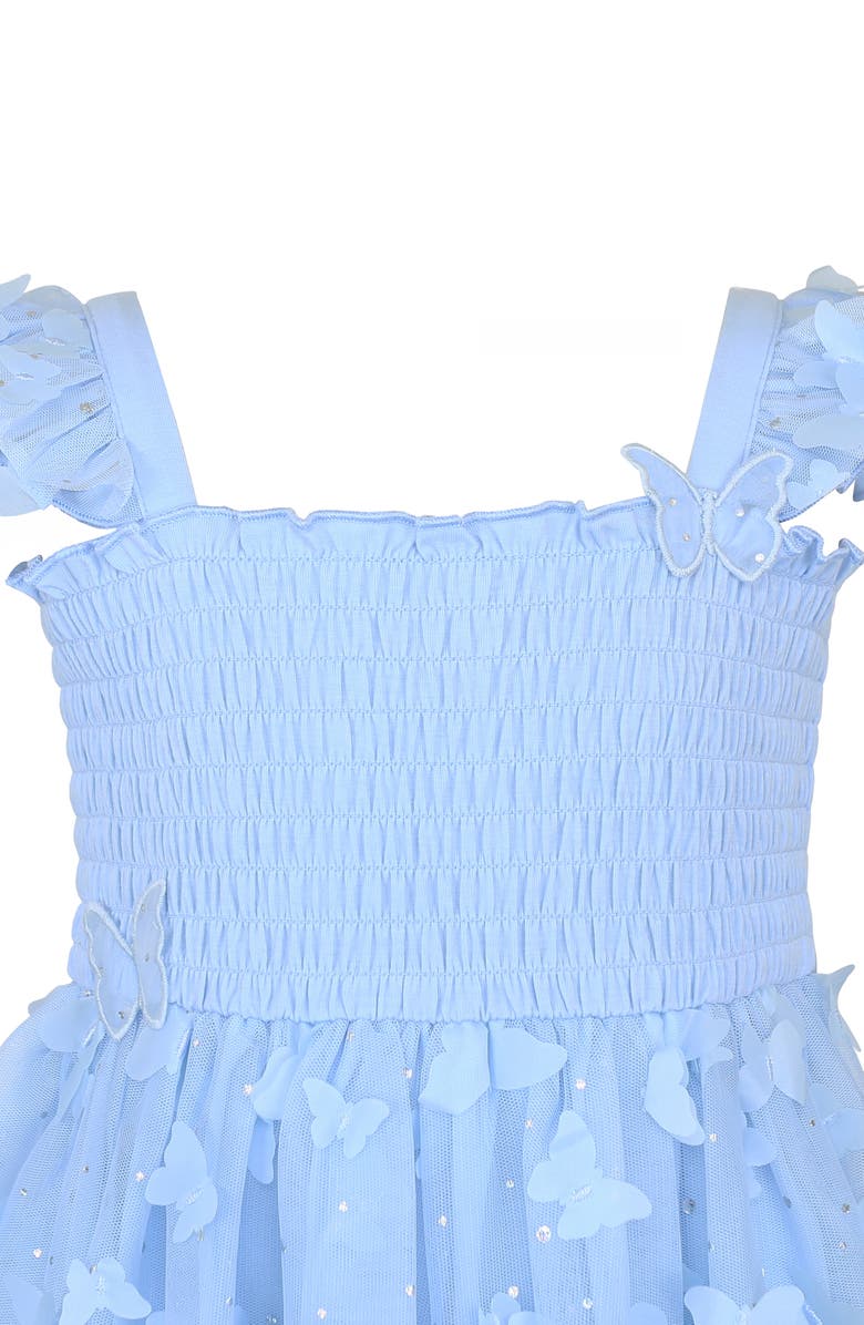Zunie Kids' 3D Butterfly Dress, Alternate, color, Blue